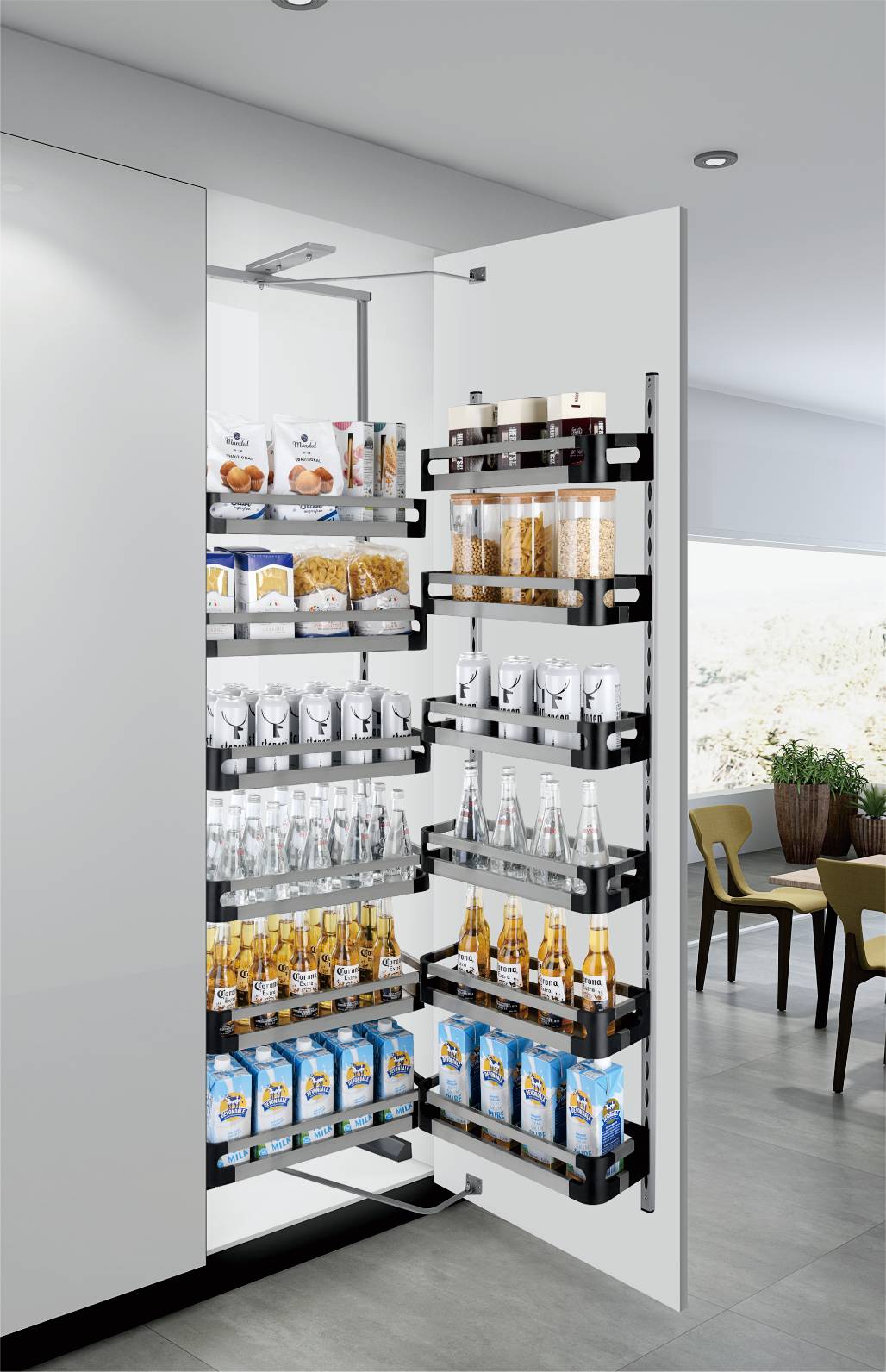6 LAYER PULL-OUT TANDEM PANTRY